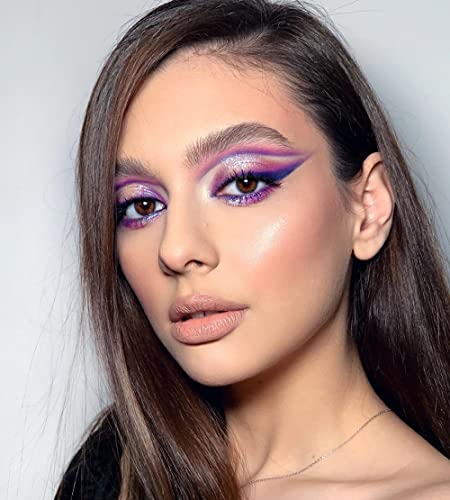 Mysense Glitter Eyeshadow Palette, 12 Colors Purple Pink Eye Shadow Makeup Pressed Glitter Shimmer Matte Eyeshadow Pallets, Halloween Christmas Costume Face Paint Cosplay Makeup For Women Girls #TOP5