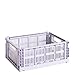 Produktbild Hay Colour Crate Transportbox M aus recyceltem Polypropylen in der Farbe Lavendel, Maße: 34,5cm x 26,5cm x 14cm, 541459, Lavender