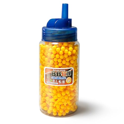 HUGMIE 6MM Gummikugel, ca. 1.000 Schüsse Gummikugeln,Farbige Weiche Kugeln,Kugeln für Spielzeug Pistole,Exklusiv für HUGMIE Spielzeugpistole