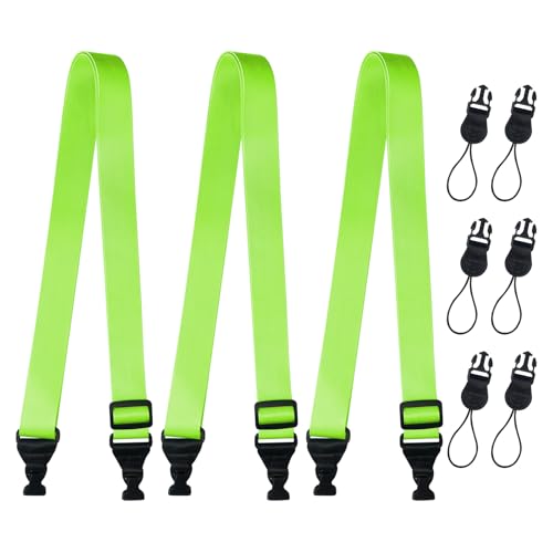Gowjaw 3 Pack Adjustable Shoulder Strap:Comfortable for iPad Strap Nylon Neck Lanyard for iPad/Samsung Tablet Case,Camera Binocular Crossbody Laptop Luggage Bag(Fluorescent Green)