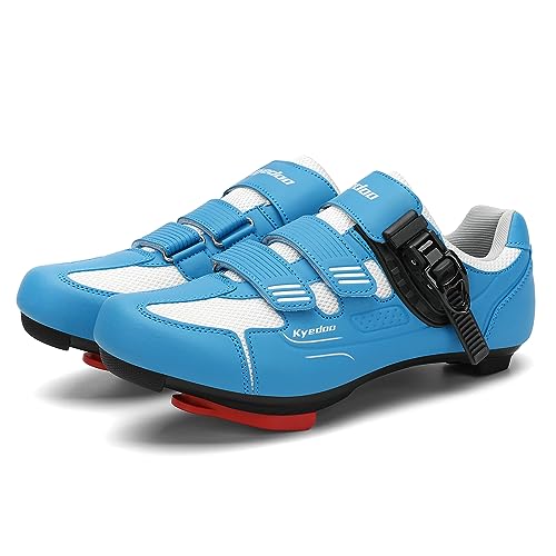 Image of Womens Cycling Shoes Compatible with Peloton Bike Clip in Ladies Indoor Cycling Road Bike Riding Biking Shoes, Pre-Installed Delta Cleats