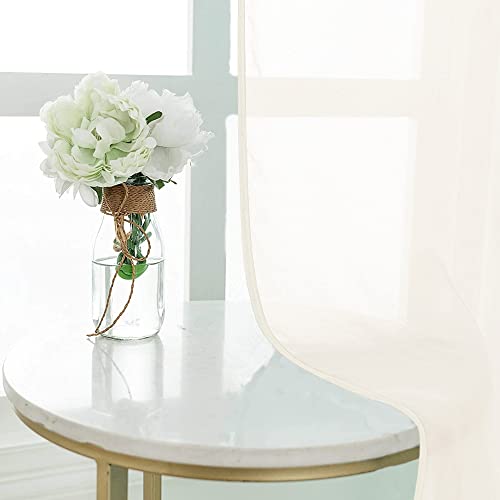 Best Curtain Sets: Festive Blackout vs Sheer 40 Urban Space Linen Textured Sheer Curtain for Window, 35-40% Room ...