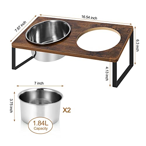 Elevated Dog Bowls, Raised Dog Bowl Stand Feeder For Large Medium Small Size Dogs, Pet Dog Water Food Bowl With 2 Stainless Steel Bowls #TOP1