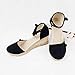 Imagen de Alpargatas Mujer Cuña Alpargatas Plataforma Comodas Sandalias Cerradas Esparto Verano Cierre De Hebilla De Vestir Tacon Yute Zapatos Elegantes Antideslizantes Moda Sandalia Casual Novia Fiesta Ofertas
