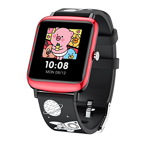 Rastreador de Fitness para Niños Smartwatch con Frecuencia Cardíaca SpO2 IP68 Resistente al Agua Calculadora Alarma Temporizador Cronómetro Contador de Pasos Monitor de Sueño 22 Modos Deportivos Cover