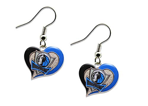 NBA Dallas Mavericks Swirl Heart Earrings