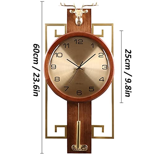 Reloj de pared creativo cabeza de ciervo silencioso miniatura 2