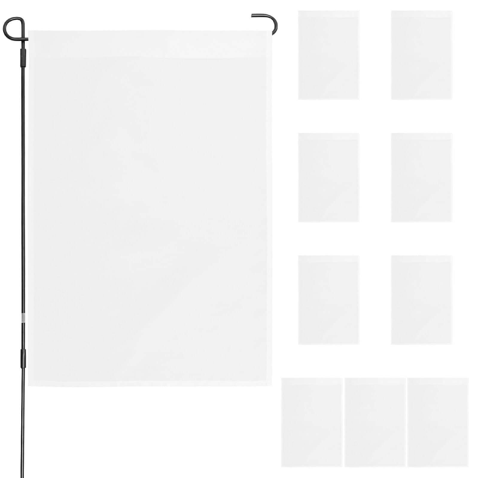 Bandera de jardín lisa DIY Veemoon de 30x45 cm en pack de 10 unidades para decoración