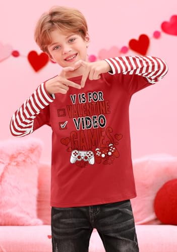Image of BesserBay Valentines Day Unisex Kids Long Sleeve Top 2-14 Years