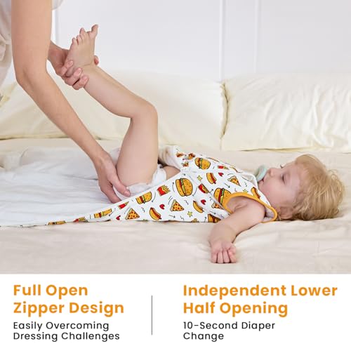 Image of babee Reshinee Bamboo Viscose Sleep Sack for Babies and Toddlers 1.0 Tog Wearable Blanket 2-Way Zipper Baby Shower Gifts