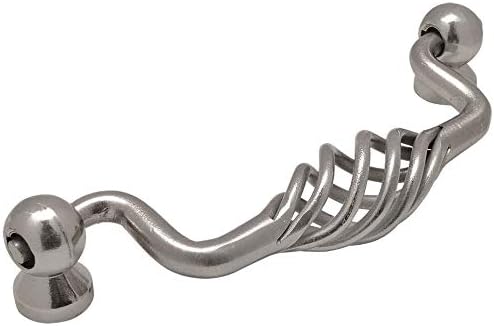 Cosmas 10 Pack 9993-96SN Satin Nickel Birdcage Cabinet Hardware Handle Pull – 3-3/4″ Hole Centers