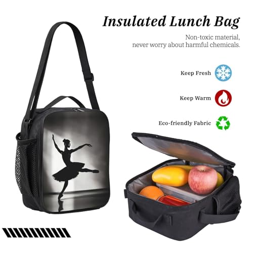 Mochila escolar de bailarina EdWal con lonchera y estuche pack de 3 piezas ligero 6