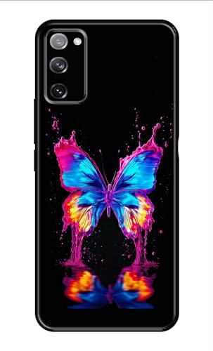 Image of Metal TPU Printed Back Cover for Samsung Galaxy S20 FE (Butterfly -J1) 360 Degree Protection | Camera Protection -25092024(AR)