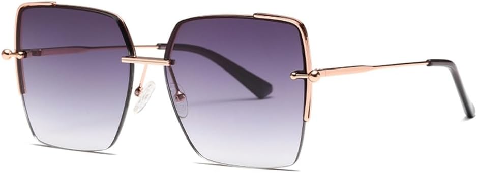 [HPIRME] 女性用 UV400 サングラス メンズ サングラス 特大 メタル 眼鏡 フレーム シェード アイウェア