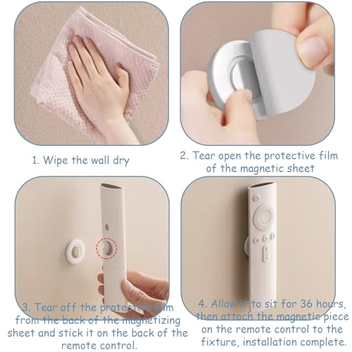 SSKHE Magnetische Fernbedienungshalter für Fernbedienung, wandmontierte Aufbewahrung, organisieren Sie mehrere Fernbedienungen für platzsparende Aufbewahrung, 3 Stück