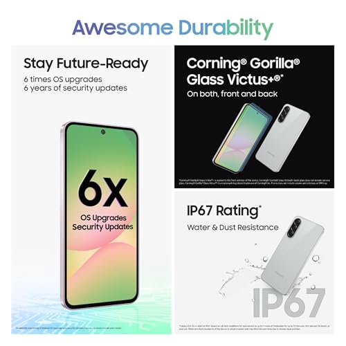 Image of Samsung Galaxy A56 5G (Awesome Light Gray, 12GB, 256GB) | Awesome Intelligence: Circle to Search, Intelligent Editing | Samsung Care Services Damage Protection Plan for 1 Year