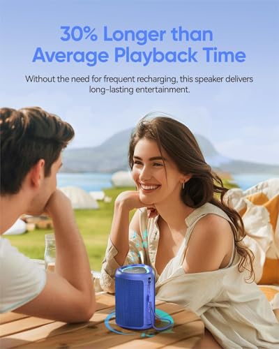 AY Portable Bluetooth Speaker with Lights, Powerful Crystal Clear Sound, IPX5 Waterproof, All Day Playtime, AUX&TF-Card Input, Bluetooth 5.3, TWS Paring, Small Wireless Speaker for Outdoor, Gift Ideas - Image 4