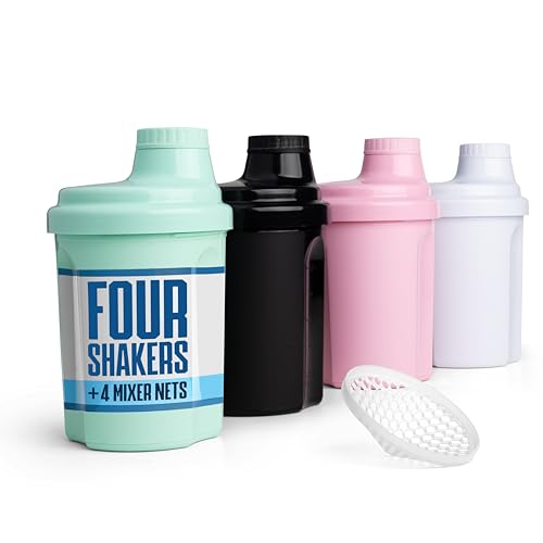 Smartshake Protein-Shakerflasche 300 ml mit sicherem Schraubverschluss Auslaufsicherer BPA-freier Protein-Shaker für optimales Mischen Ideal fürs Fitnessstudio und als Protein-Shaker Robust