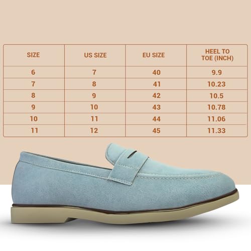 Image of STANPHORD Men Suede Formal Loafer Shoes | Round Toe Slip-On Moccasins | PU Leather Cushioned Anti-Slip | Office Party Business Casual Wear (TPSG 7086)