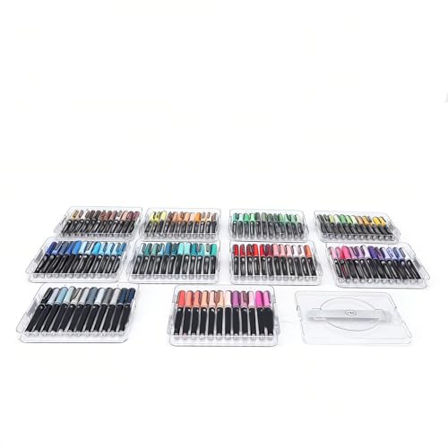 Aramox 120 Couleurs Marqueurs de Peinture Acrylique Pas de Secousse Nécessaire Stylos de Peinture Acrylique à Encre Liquide Ensemble de Multisurface pour Roche Bois Verre Céramique Tissu Artisanat