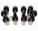 SBDs (Pack of 10): 5/8"- 11/16" Round Black Vinyl Flexible End Cap Bolt Screw Rubber Thread Protector Safety Cover | for 0.625 Inch Pipe Post Tubing Rod OD Cover - 1" inside Height. (10)