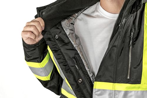 Image of Tingley Cold Gear Men's Jacket With Detachable Hood Hood, Heat Retention