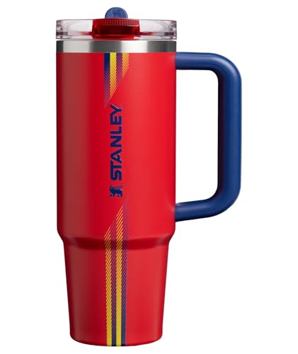 Image of STANLEY Quencher ProTour Flip Straw Tumbler with Leakproof Lid, 30 oz | Built-in Straw and Handle | Cup Holder Compatible for Travel | insulated Stainless Steel Cup | BPA-Free | Team Red Dark Blue