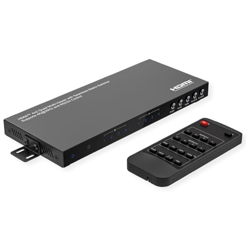 Matriz HDMI 4x2 multi-viewer para jugar y ver fútbol a la vez