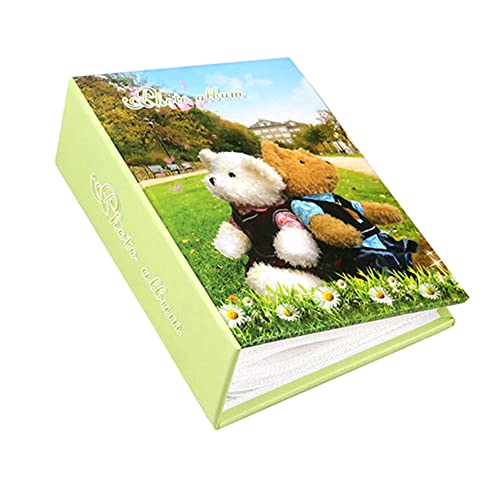 Adarl Cute Bear 4x6 Photo Albums, Small Family Wedding Picture Albums Holds 100
