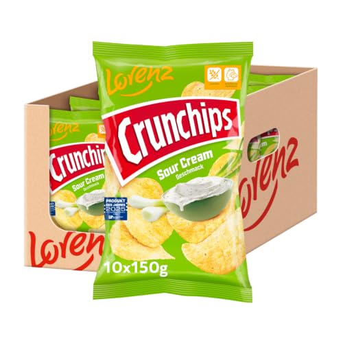 LORENZ | Crunchips Sour Cream | 10 x 150 g | vegetarisch