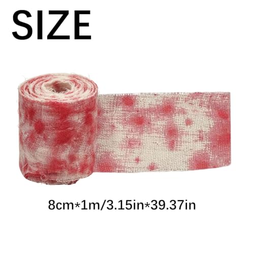 3 Rollos de Venda de Gasa Ensangrentada para Halloween, Venda de Momia para Halloween miniatura 4