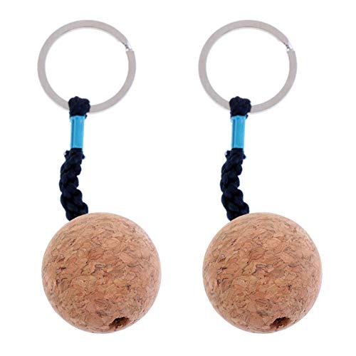 AKAMAS Flotteur de clé en canoë, 2 pièces 35mm Bateau Marine Kayak Canoë en flotteur et porte-clés flottant Porte-clés et porte-clés flottant Porte-clés Boule de liège flottante