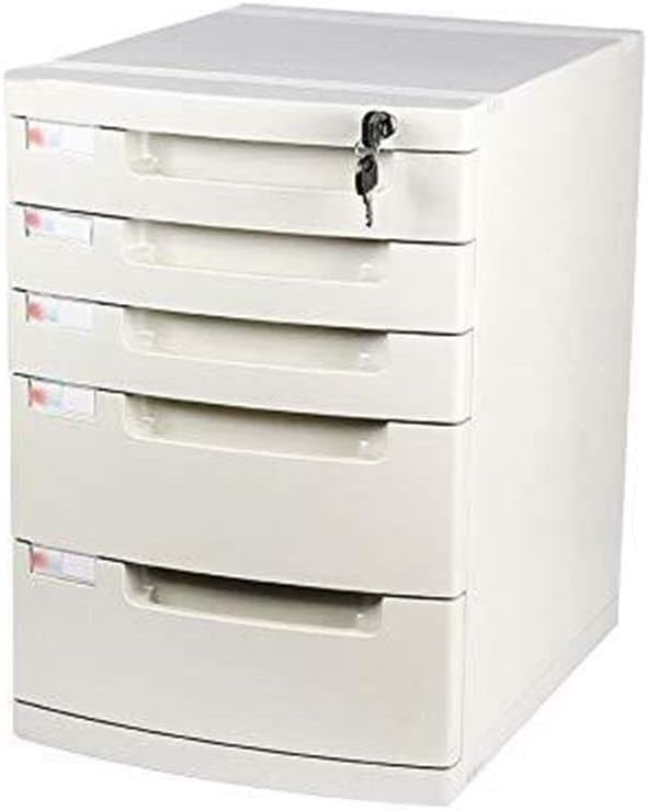 File Cabinet File Storage Cabinet Lockable Office Organizer Drawer Convenient Collection Bookcase-One Color-Large 5 Tier (One Color Large 5 Tier)