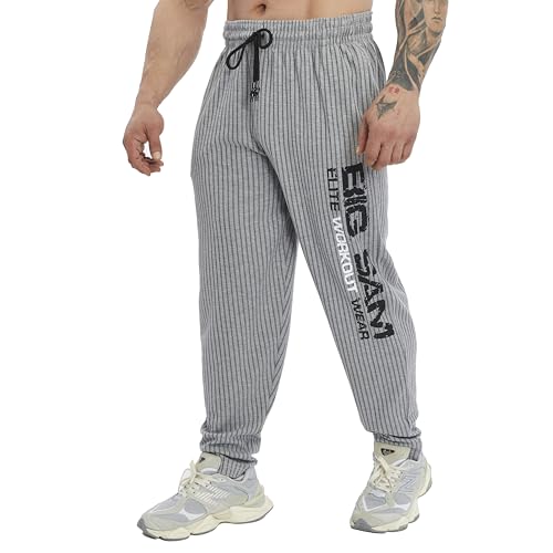 Pantalon de survêtement homme ample en pur coton de couleur unie