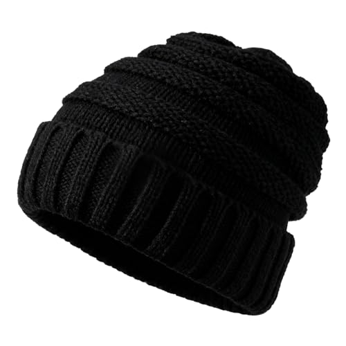 KASLCWA Bonnet Femme, Bonnet en Tricot pour Femme, Bonnets en Tricot Chaud et épais, Slouch Beanie, Bonnets Souple pour Hommes et Femmes, Chapeau d'hiver Ample pour Femmes