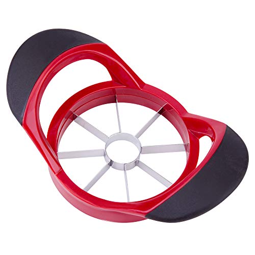 Zeakone Apple Slicer Upgraded Version 8-Blade Extra Large Apple Corer, Stainless Steel Ultra-Sharp Apple Cutter, Wedger, Pitter, Divider for Up to 4 Inches Apples (Update)
