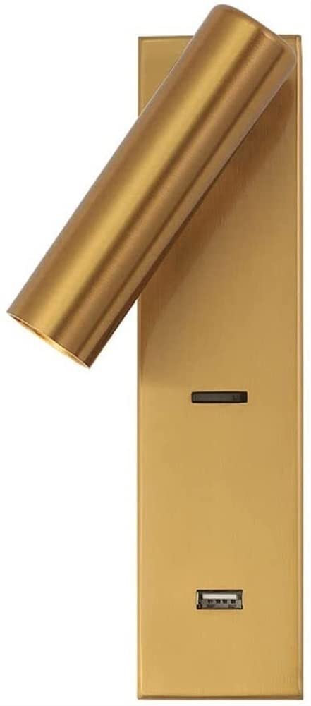 ITOSUI Adjustable LED Cabinet Light USB Charging - Wall Sconce for Bedroom and Living Room(Bronze-6000k)