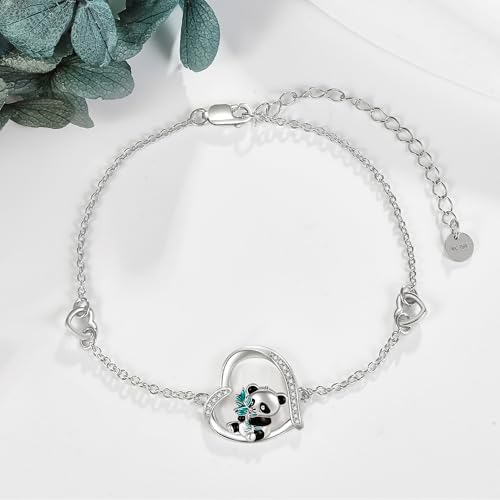Bracelet for Women 925 Sterling Silver Giraffe/Horse/Panda/Squirrel/Penguin Bracelets Animal Jewelry Summer Gifts for Animal Lover Mom Wife3