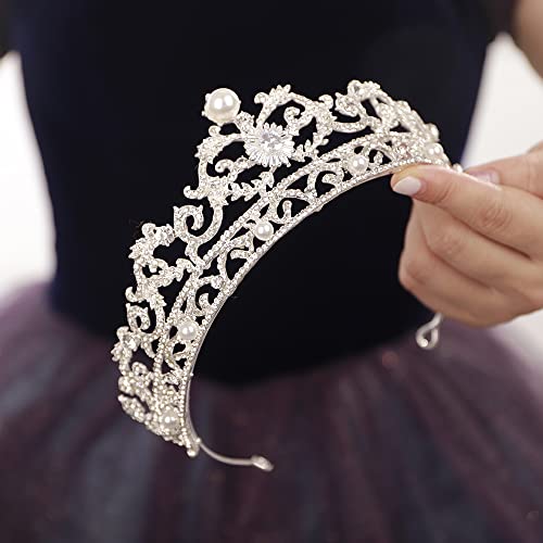 Accesorios para el cabello de diamantes de imitación y perlas para novias 2