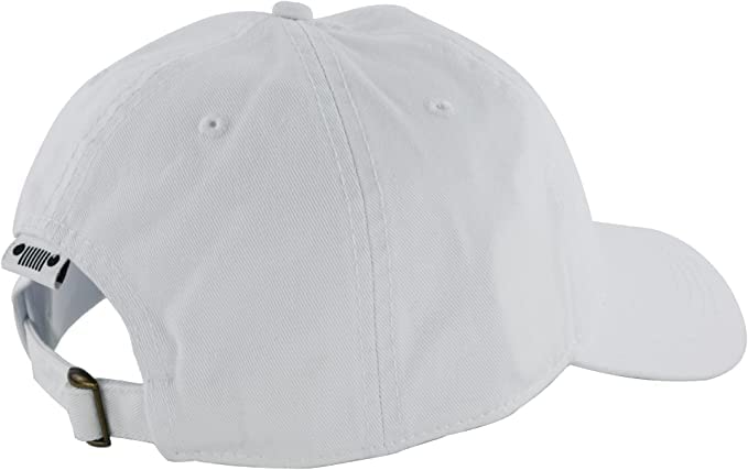 Jeep Hat Performance Parts Gear Logo Heavy Twill White Baseball Cap