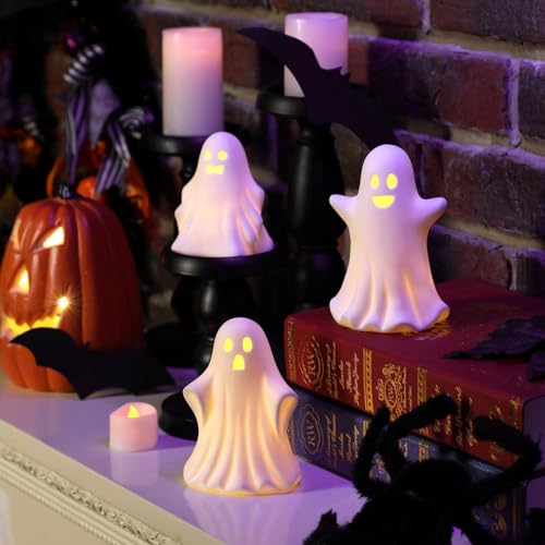 Maracco G-H-1 G-H-2 G-H-3 Pcs Halloween Ceramic Ghost Light Up thumb #5