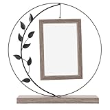 Construcción de hierro para mayor durabilidad: el robusto metal de nuestro marco de fotos rústico de madera garantiza que su marco de fotos de madera para oficina resista el paso del tiempo, protegiendo las fotos familiares de daños y desgaste año tras año