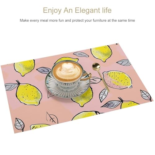 Sets de table lavables cuisine imperméable résistant chaleur - 4