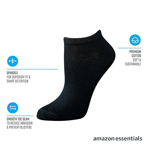 Amazon Essentials Women's Casual Low-Cut Socks, Lightweight, 6 Pairs2