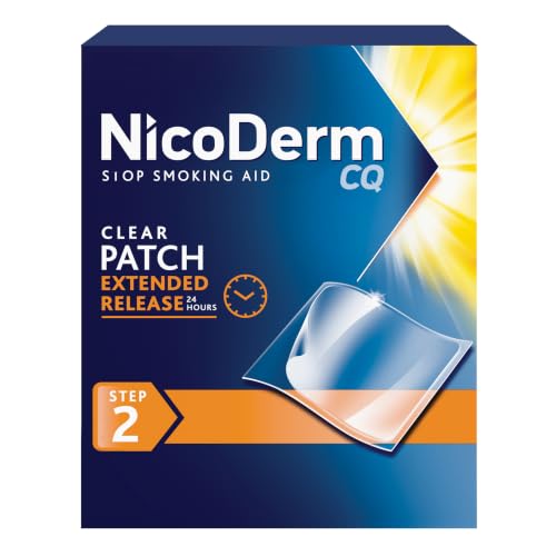 NicoDerm CQ Nicotine Patches to Help Stop Smoking with Behavioral Support Program 14mg Step 2-21 Count