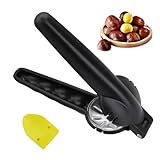 Kastanien Clip, Maronizange, Walnüsse Nußknacker, Edelstahl Maronen Schneider Chestnut Kastanie Schneider Walnüsse Nußknacker, Kastanienöffner, Trockenobst Öffner für Walnüsse, Kastanien Nüsse Schwarz