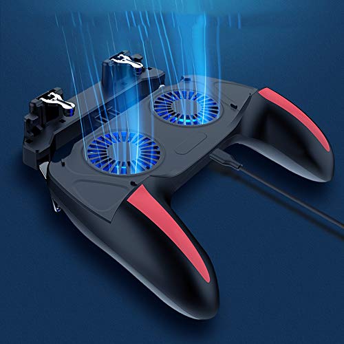Lihgfw Mobile Game Controller with 5000mAh Power Bank and Cooling Fan Game Controller Telescopic Gamepad Joystick for Apple Samsung Xiaomi Huawei Android and iOS Phone (Size : Plug in Power)
