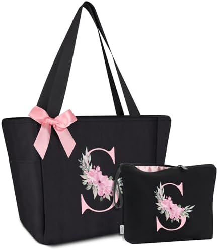 Vavabox Tote bag, Initial Tote bag and Makeup Bag, Gifts for Wome...