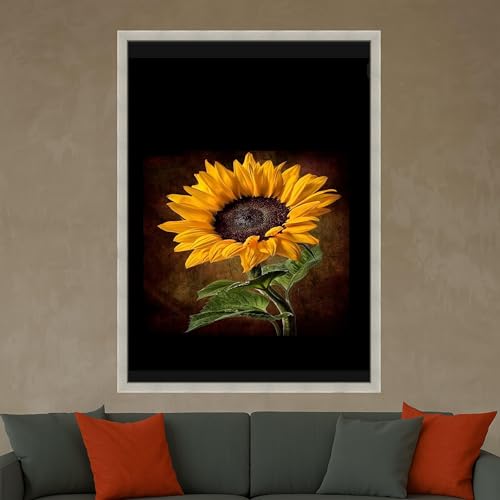 Toile imprimée Tournesol foncé 80x120 cm décoration murale salon - 3