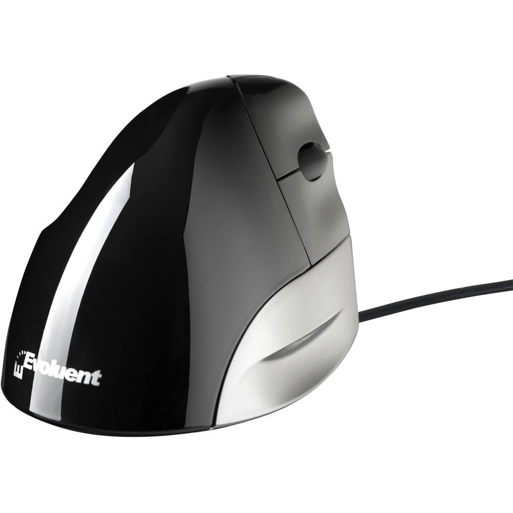 Evoluent Standard Right USB Black A Vertical Patented Mouse That Supports Your Hand in a Relaxed Position